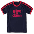 Unisex Give a Damn Stack Shoulder-Striped Ringer Tee product image 1