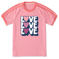 Unisex Love Trio Stack Shoulder-Striped Ringer Tee product image 1