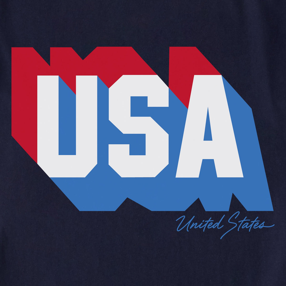 Women's USA Shadow Shoulder-Striped Ringer Tee product image 2