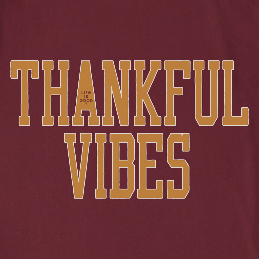 Unisex Wordsmith Thankful Vibes Sleeve-Striped Tee product image 2
