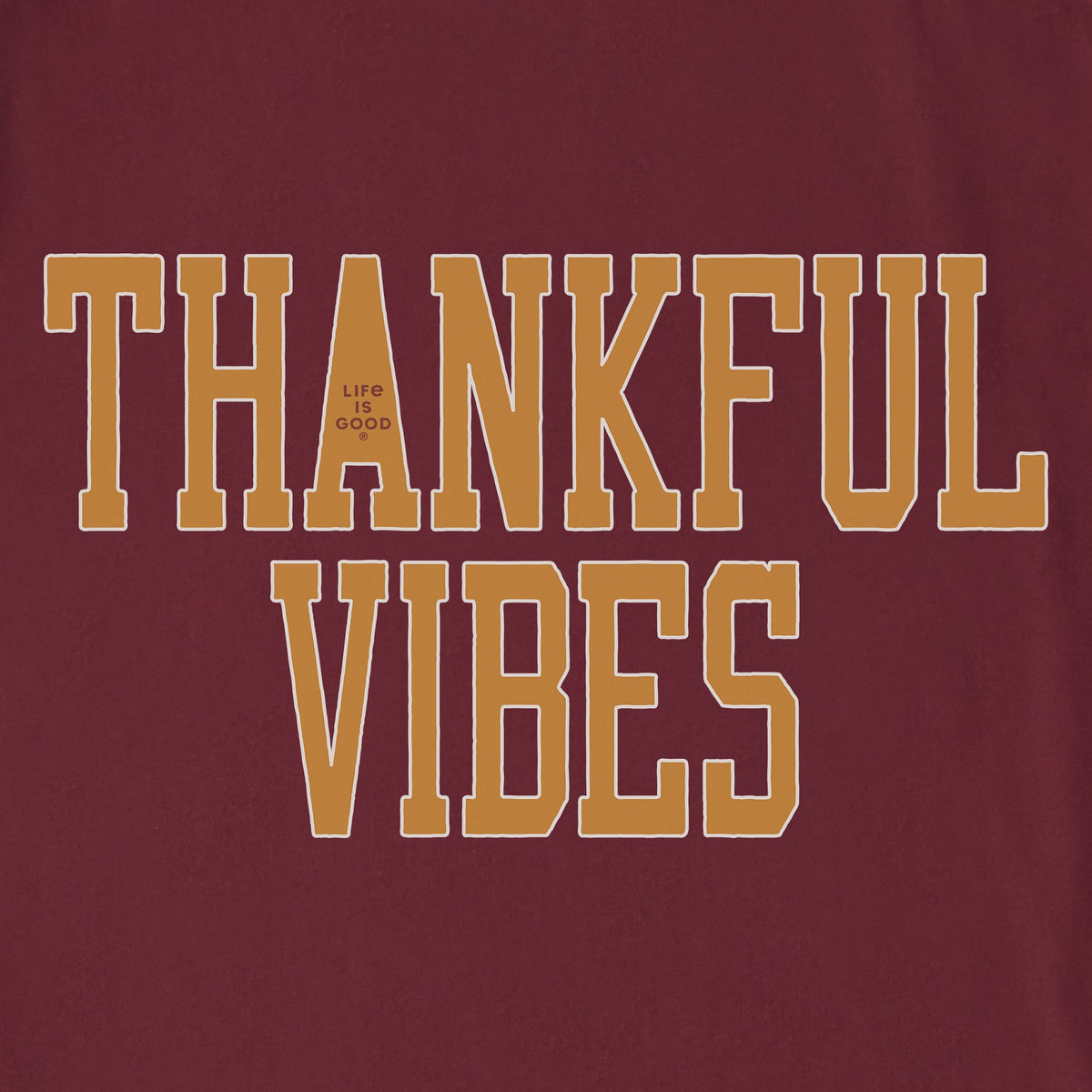 Unisex Wordsmith Thankful Vibes Sleeve-Striped Tee product image 2