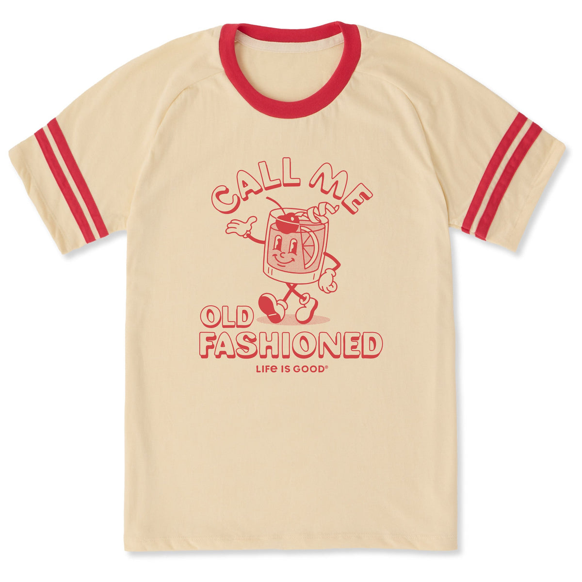 Unisex Call Me Old Fashioned Mascot Sleeve-Striped Tee product image 1