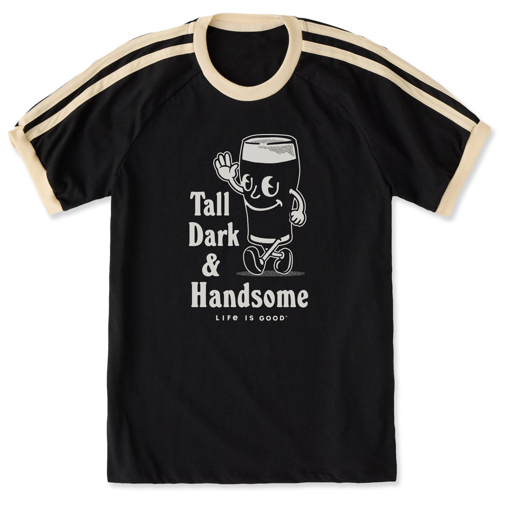 Unisex Tall Dark & Handsome Shoulder-Striped Ringer Tee product image 1