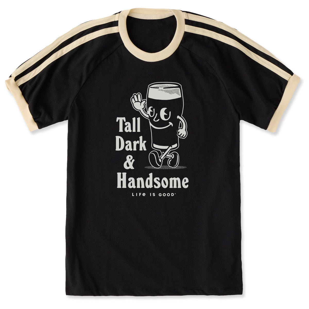 Unisex Tall Dark & Handsome Shoulder-Striped Ringer Tee product image 1