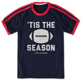 Unisex Tis The Football Season Shoulder-Striped Ringer Tee product image 1