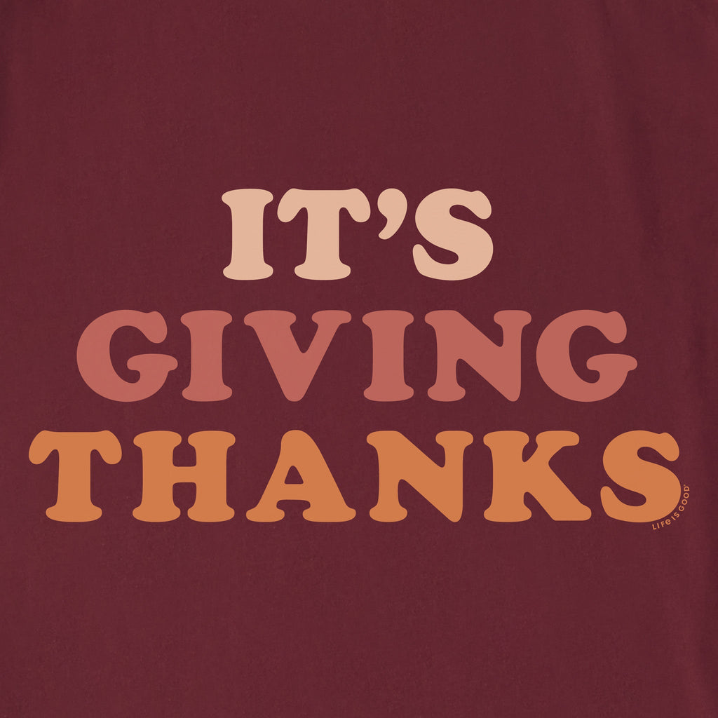 Unisex It's Giving Thanks Sleeve-Striped Tee product image 2