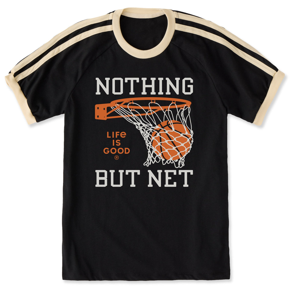 Unisex Nothing But Net Shoulder-Striped Ringer Tee product image 1
