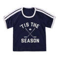 Women's Tis the Season Hockey Shoulder-Striped Ringer Tee product image 1