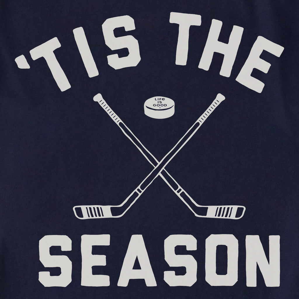 Women's Tis the Season Hockey Shoulder-Striped Ringer Tee product image 4
