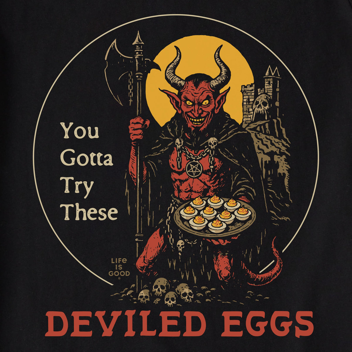 Unisex Try These Deviled Eggs Shoulder-Striped Ringer Tee product image 2
