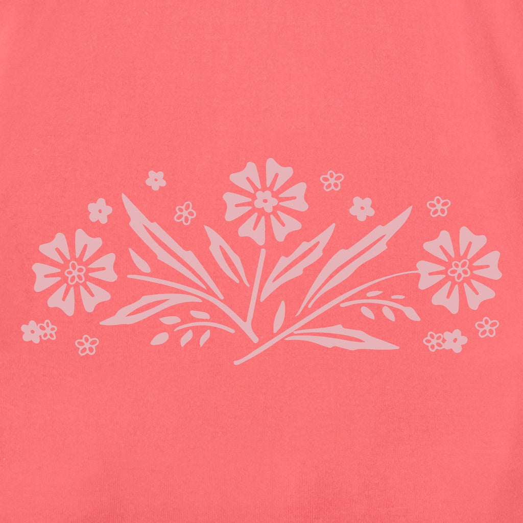 Women's Retro Floral Shoulder-Striped Ringer Tee product image 2