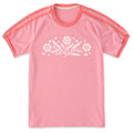 Unisex Retro Floral Shoulder-Striped Ringer Tee product image 1