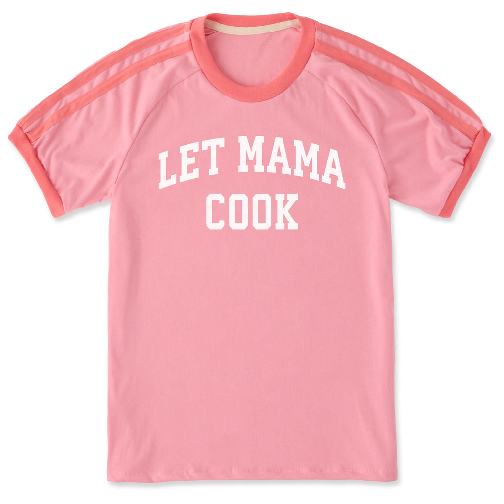 Unisex Let Mama Cook Arch Shoulder-Striped Ringer Tee product image 1