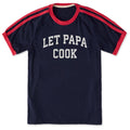 Unisex Let Papa Cook Arch Shoulder-Striped Ringer Tee product image 1