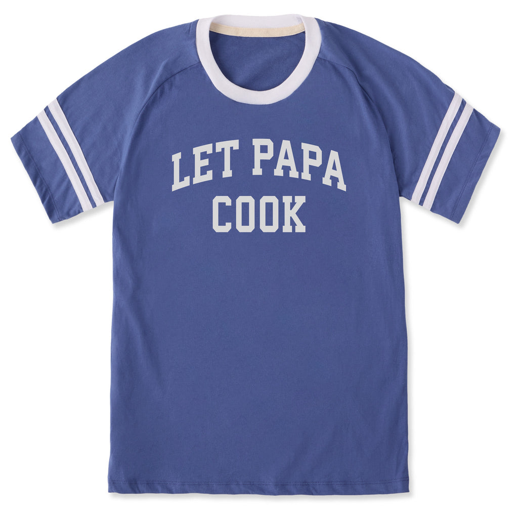 Unisex Let Papa Cook Arch Sleeve-Striped Tee product image 1