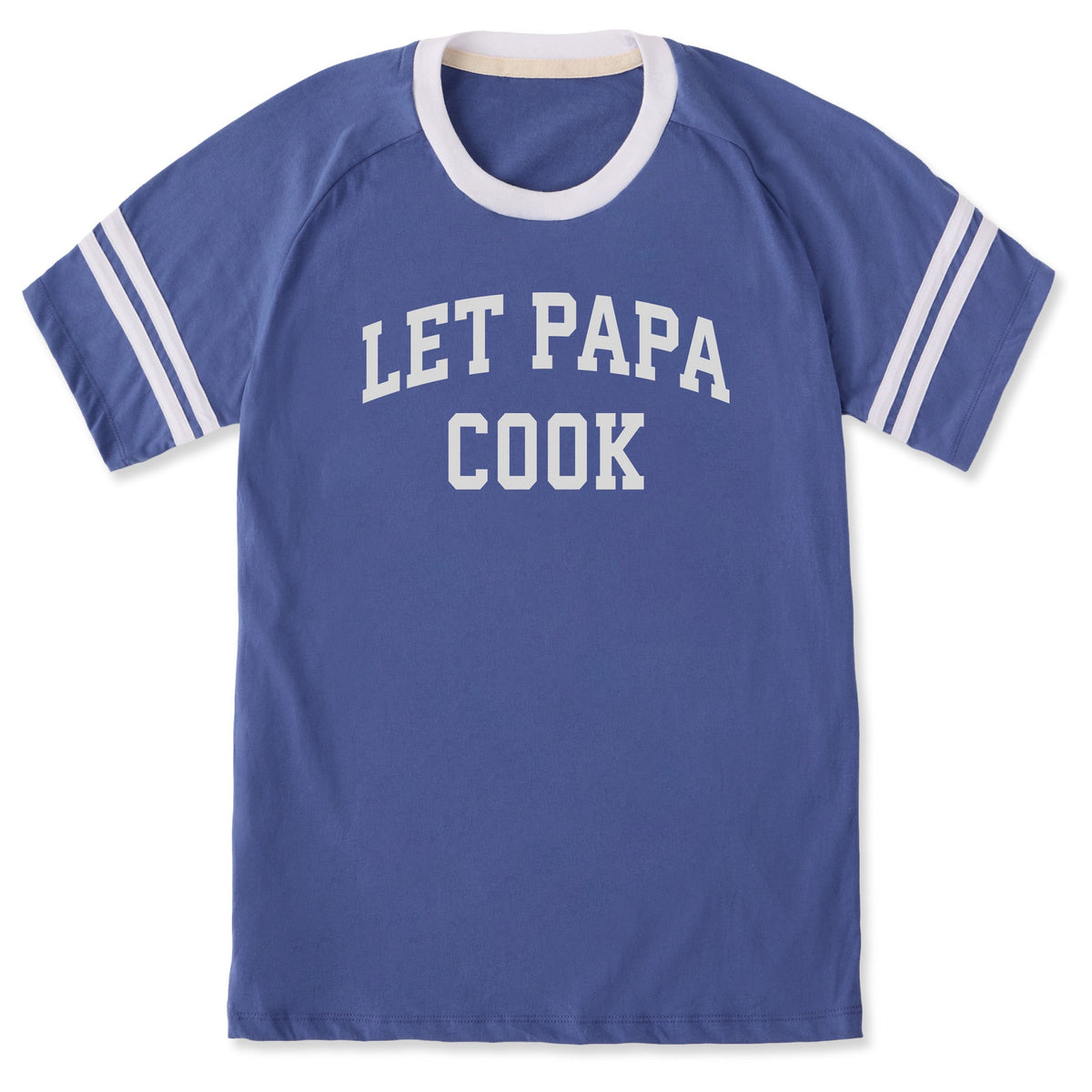 Unisex Let Papa Cook Arch Sleeve-Striped Tee product image 1