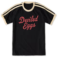 Unisex Deviled Eggs Script Shoulder-Striped Ringer Tee product image 1