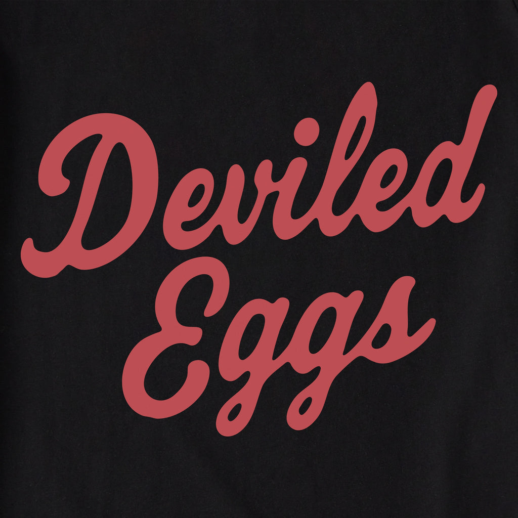 Unisex Deviled Eggs Script Shoulder-Striped Ringer Tee product image 2