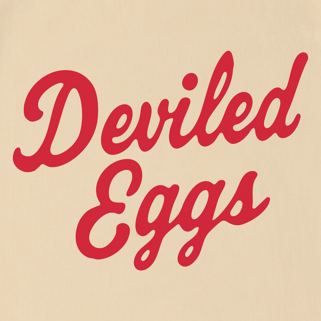 Unisex Deviled Eggs Script Sleeve-Striped Tee product image 2
