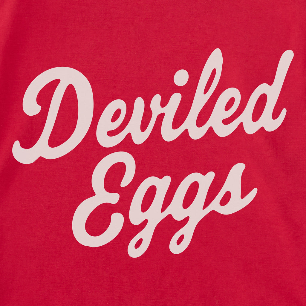 Women's Deviled Eggs Script Shoulder-Striped Ringer Tee product image 4