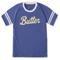 Unisex Butter Script Sleeve-Striped Tee product image 1