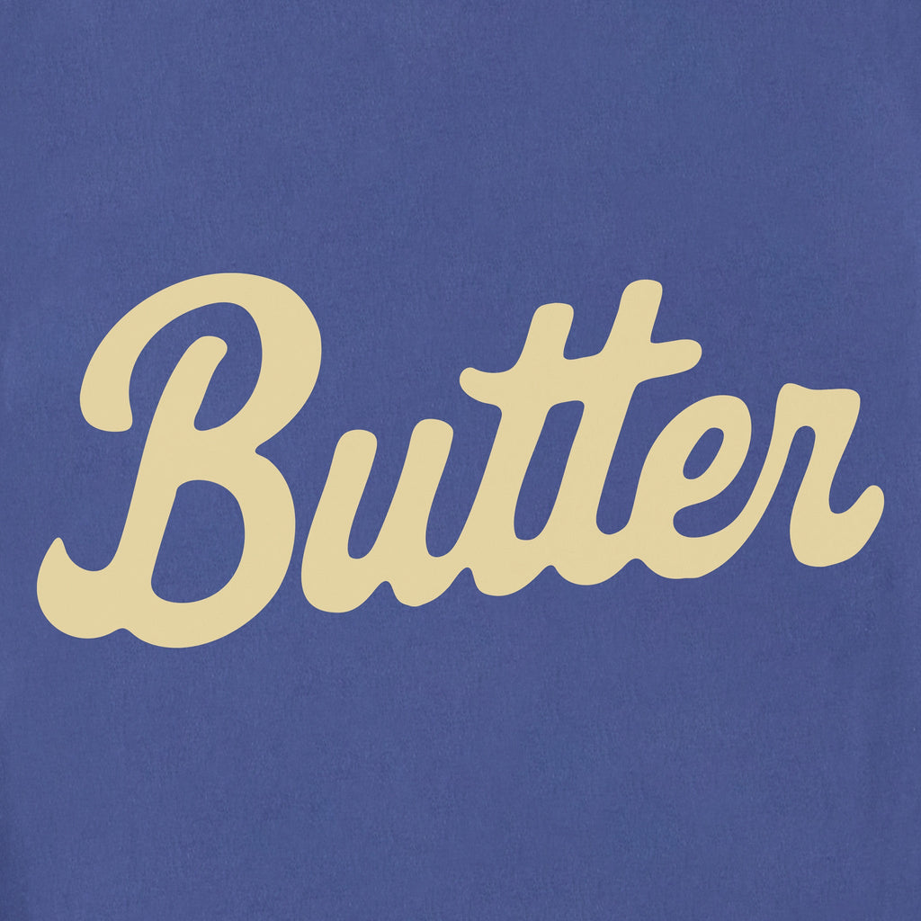 Unisex Butter Script Sleeve-Striped Tee product image 2
