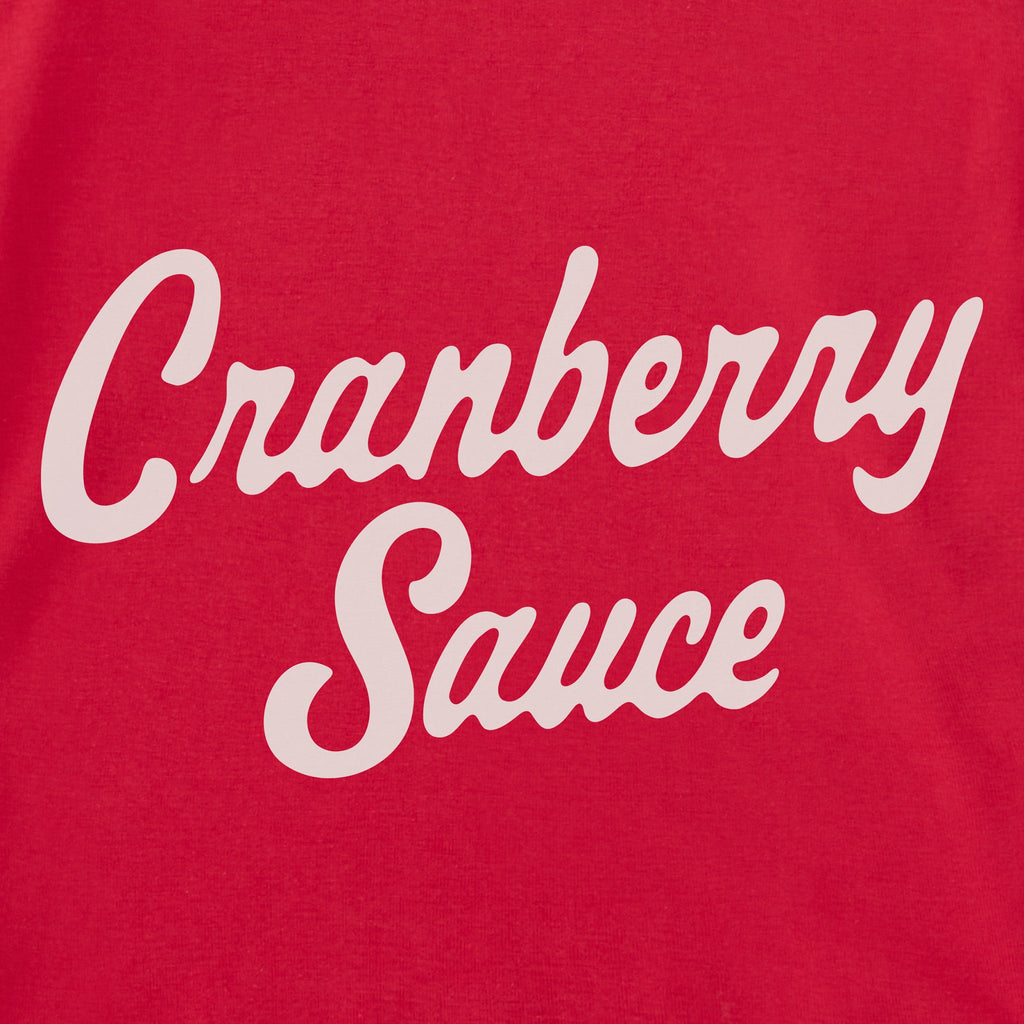 Women's Cranberry Sauce Script Shoulder-Striped Ringer Tee product image 4