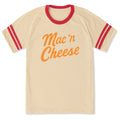 Unisex Mac 'n Cheese Script Sleeve-Striped Tee product image 1