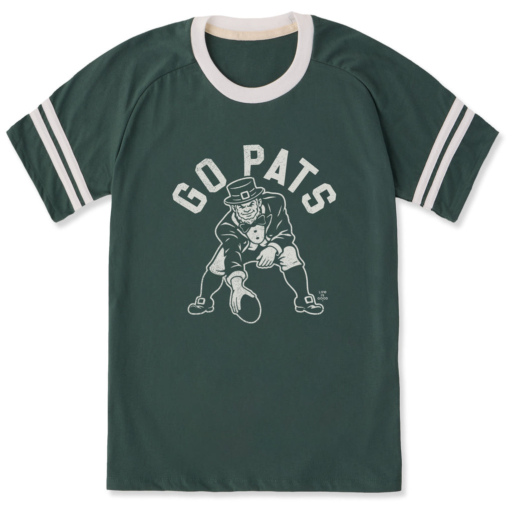 Unisex Go Pats Leprechaun Sleeve-Striped Tee product image 1