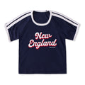 Women's New England Script Shoulder-Striped Ringer Tee product image 1