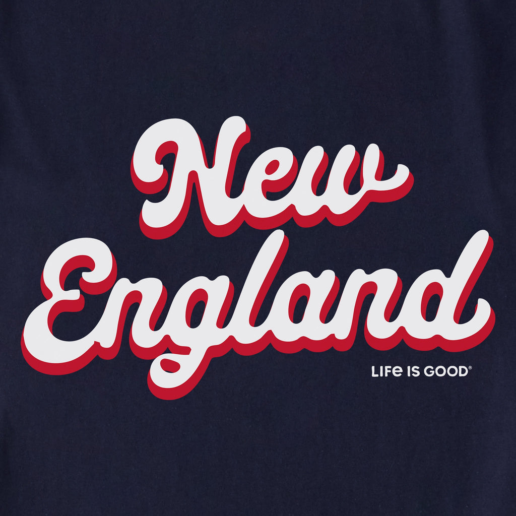 Women's New England Script Shoulder-Striped Ringer Tee product image 6