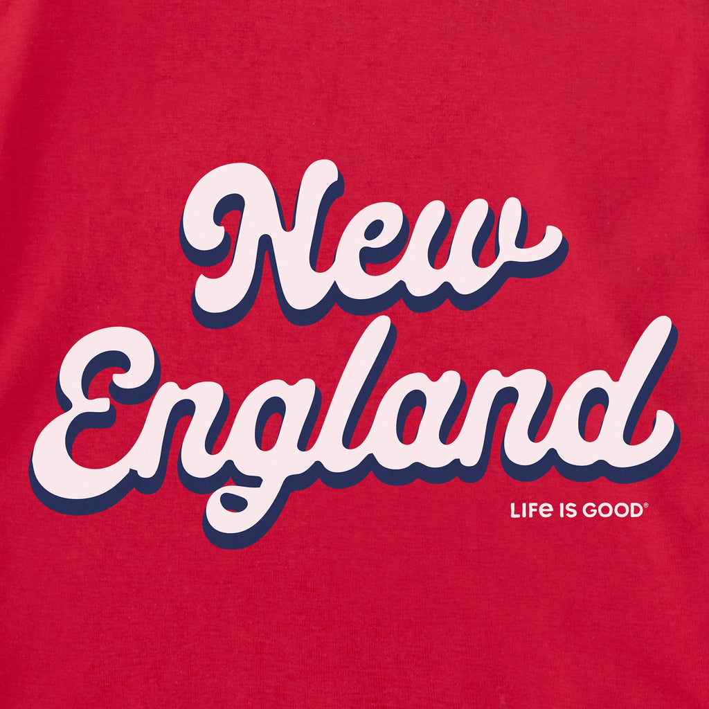 Women's New England Script Shoulder-Striped Ringer Tee product image 4