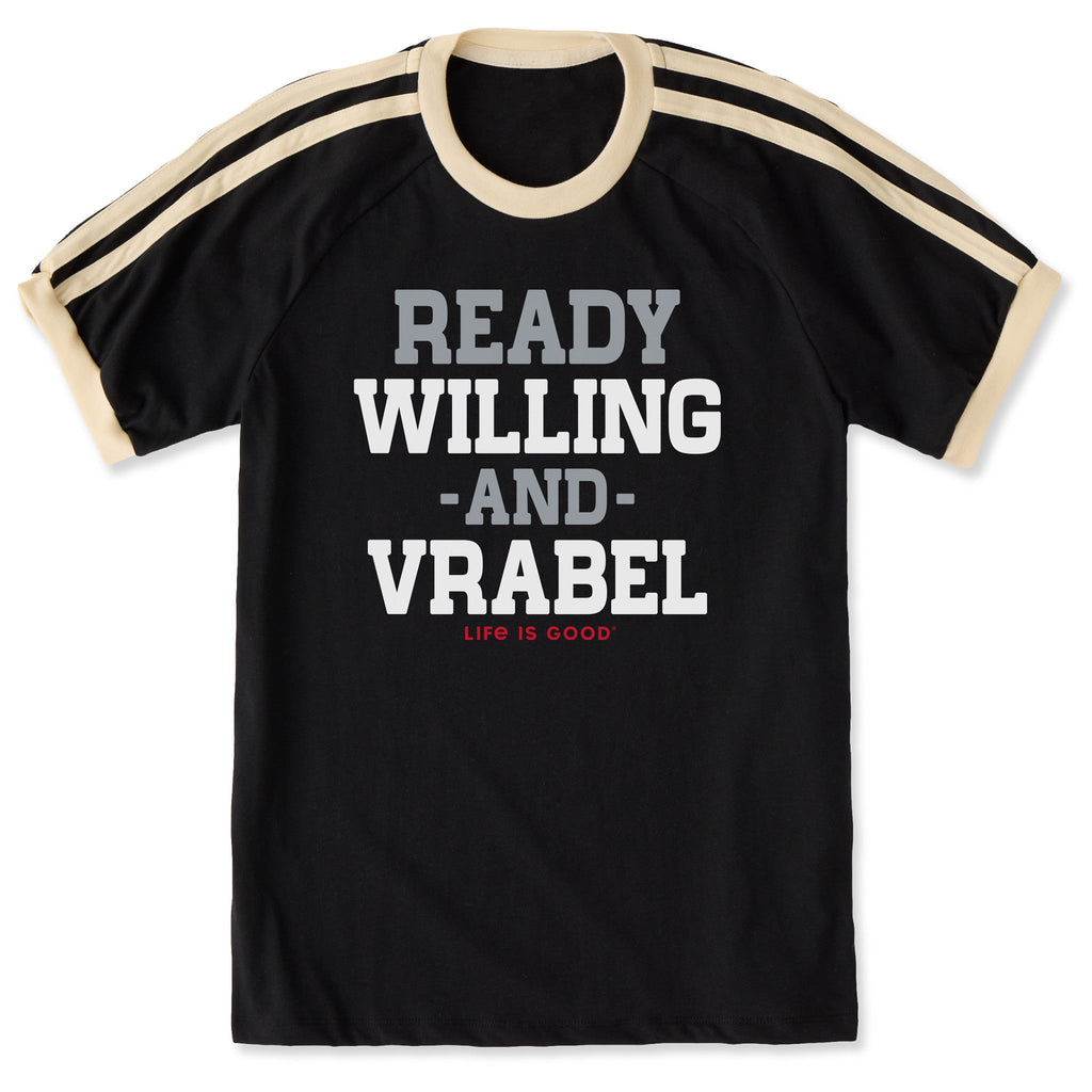 Unisex Ready Willing and Vrabel Shoulder-Striped Ringer Tee product image 1