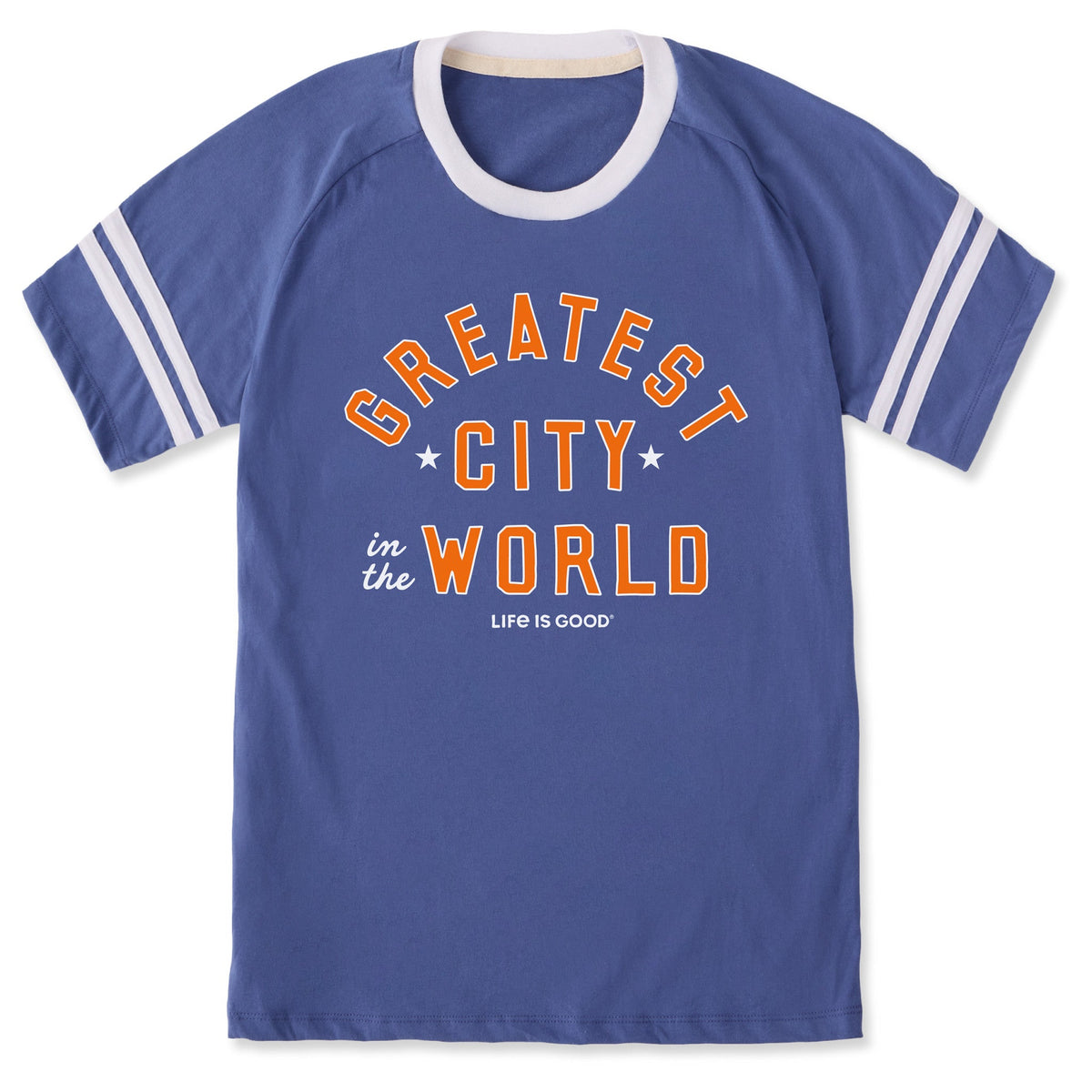 Unisex Greatest City in the World Arch Sleeve-Striped Tee product image 1