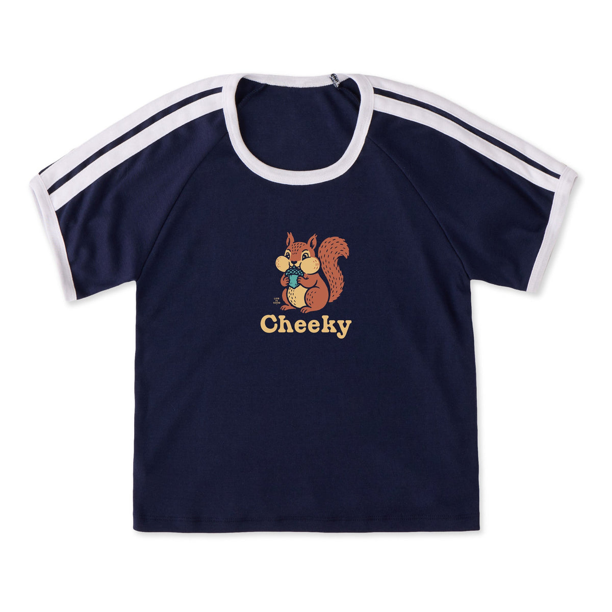 Women's Cheeky Squirrel Shoulder-Striped Ringer Tee product image 3