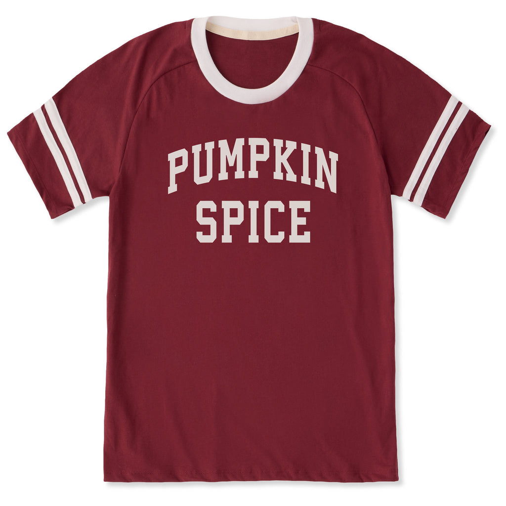 Unisex Pumpkin Spice Arch Sleeve-Striped Tee product image 1