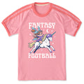 Unisex Fantasy Football Unicorn Shoulder-Striped Ringer Tee product image 1