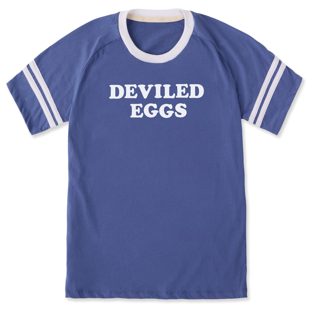 Unisex Deviled Eggs Cooper Sleeve-Striped Tee product image 1