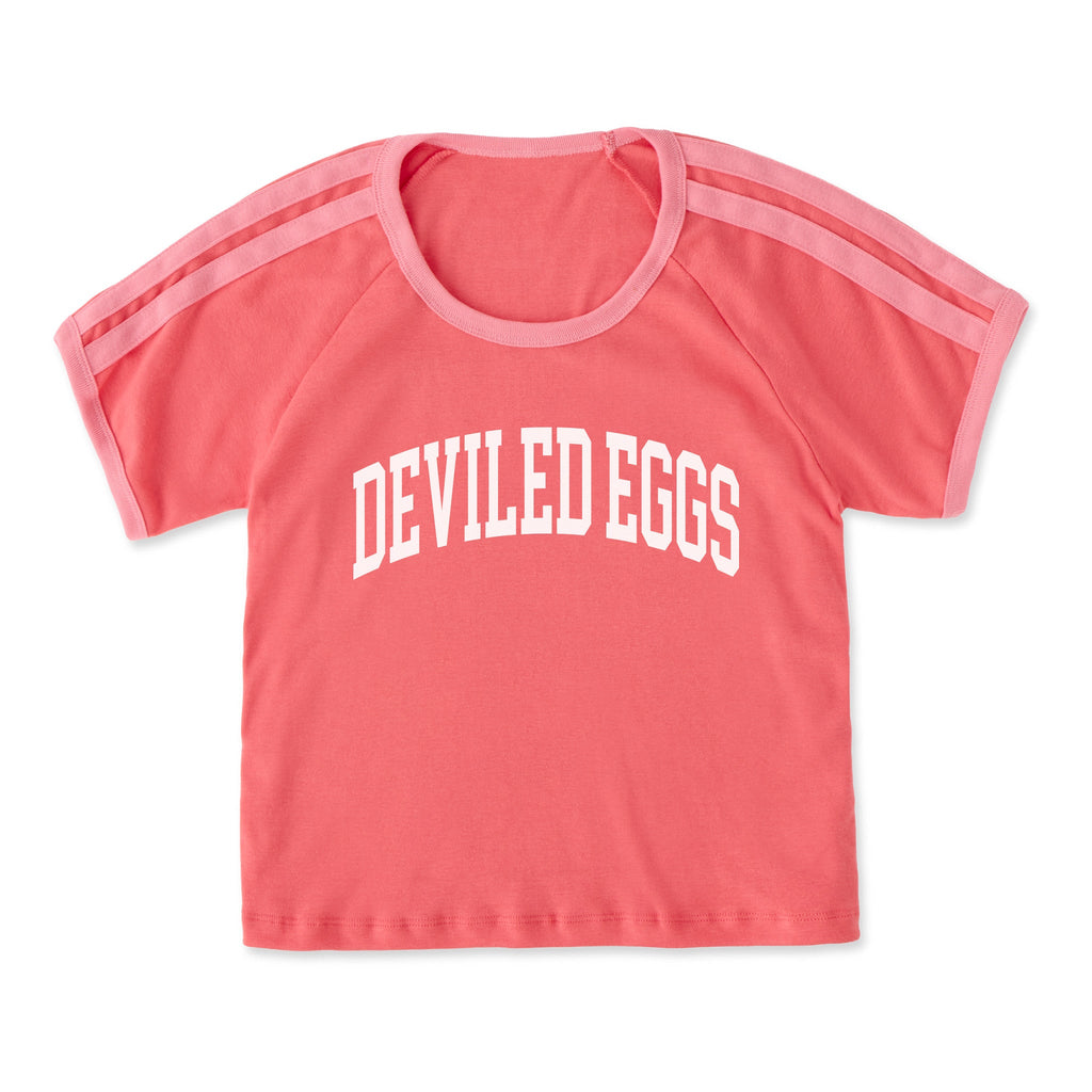 Women's Deviled Eggs Athletic Arch Shoulder-Striped Ringer product image 1