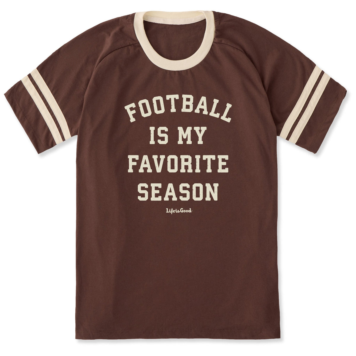 Unisex Football is My Favorite Season Sleeve-Striped Tee product image 1