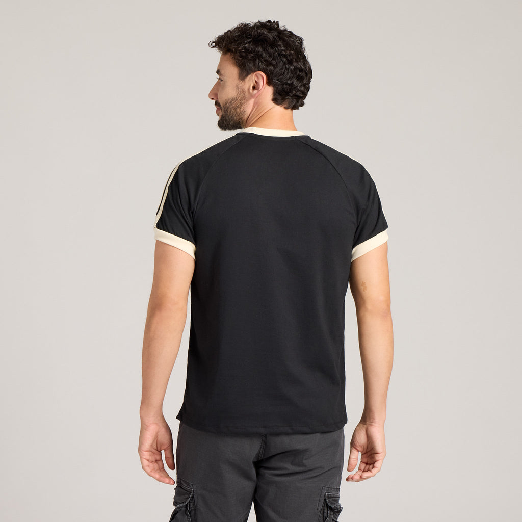 Unisex Solid Shoulder-Striped Ringer Tee product image 2