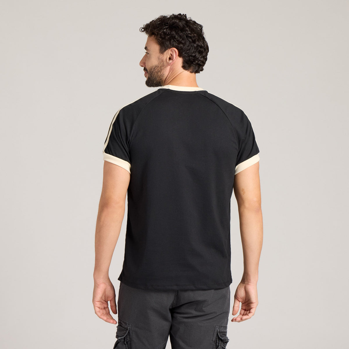 Unisex Solid Shoulder-Striped Ringer Tee product image 2