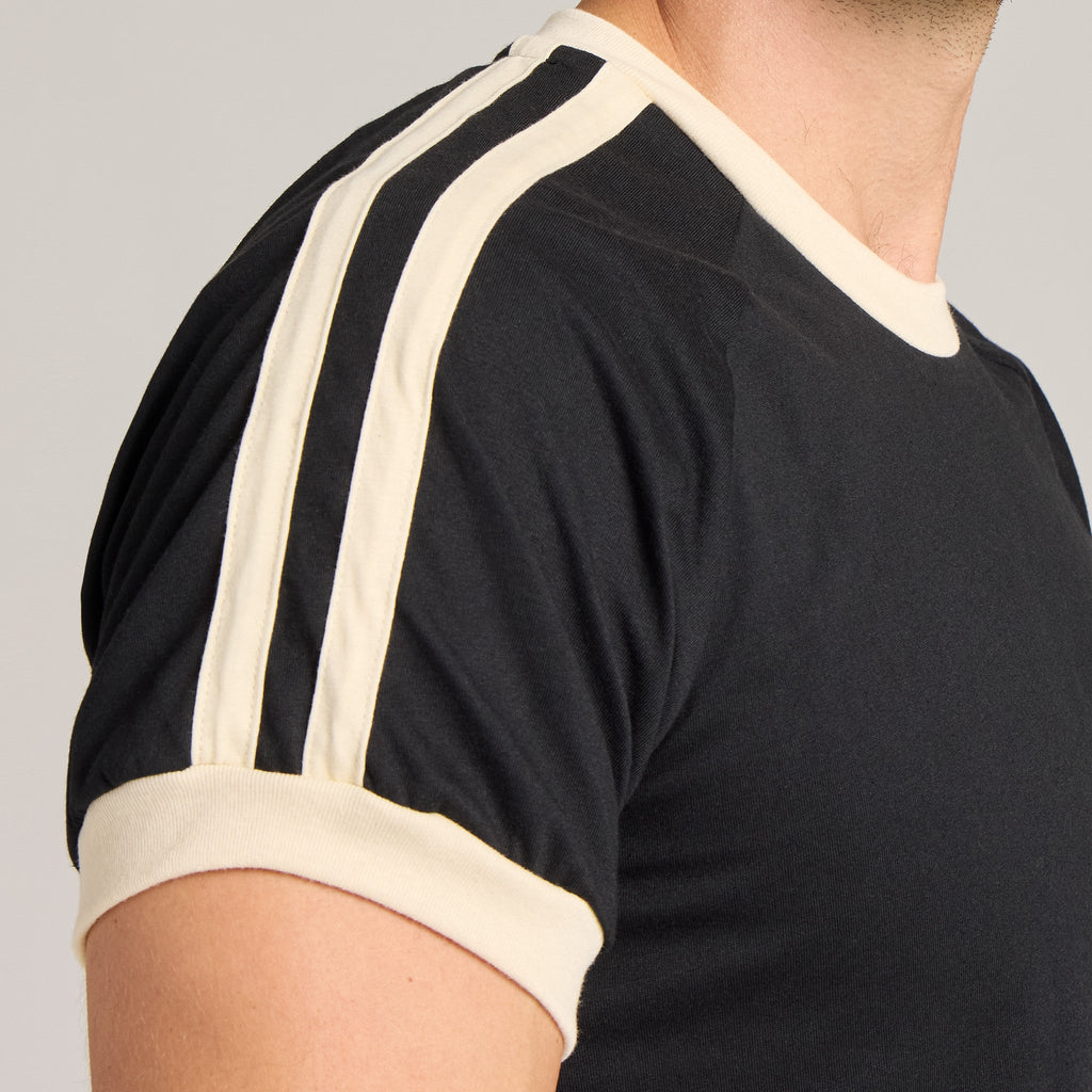 Unisex Solid Shoulder-Striped Ringer Tee product image 3