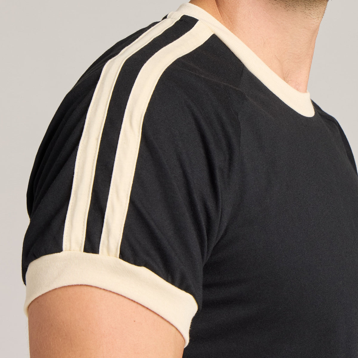 Unisex Solid Shoulder-Striped Ringer Tee product image 3