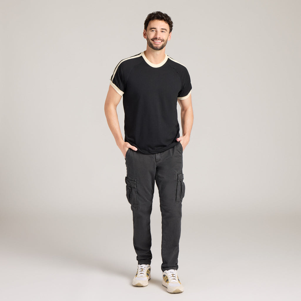 Unisex Solid Shoulder-Striped Ringer Tee product image 4