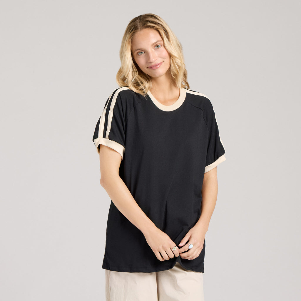 Unisex Solid Shoulder-Striped Ringer Tee product image 5