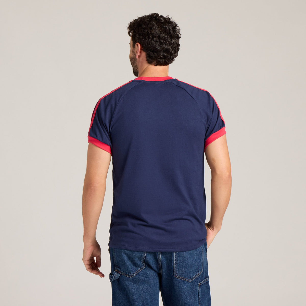Unisex Solid Shoulder-Striped Ringer Tee product image 9