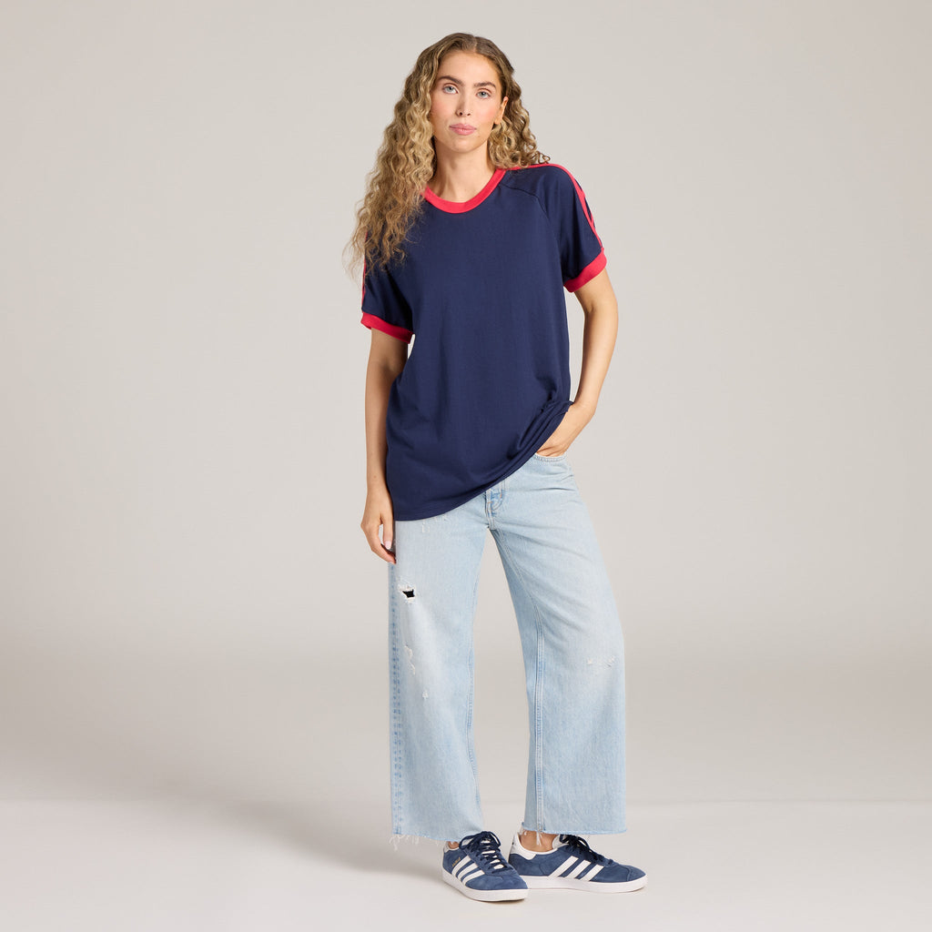 Unisex Solid Shoulder-Striped Ringer Tee product image 13