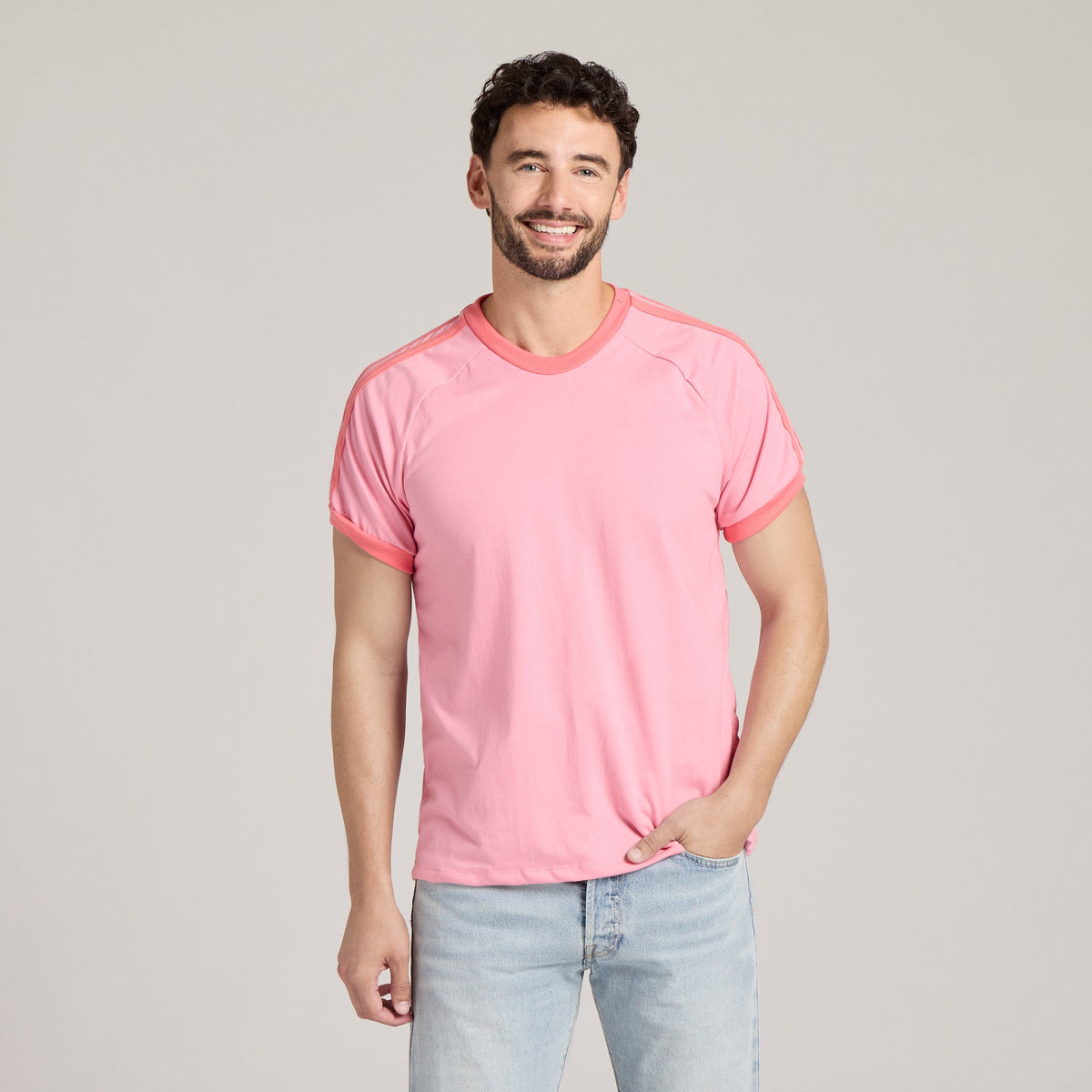 Unisex Solid Shoulder-Striped Ringer Tee product image 15