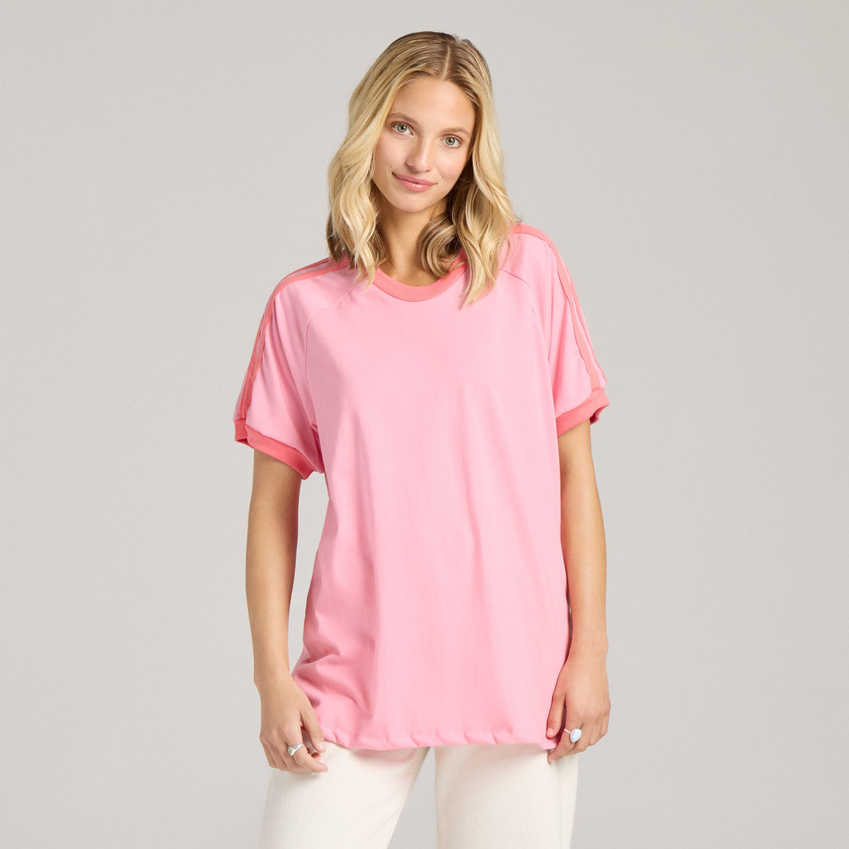 Unisex Solid Shoulder-Striped Ringer Tee product image 18